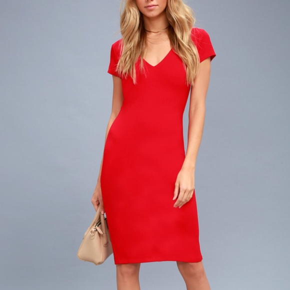 Lulus Dresses & Skirts - Lulu's "Business of Love" Red Bodycon